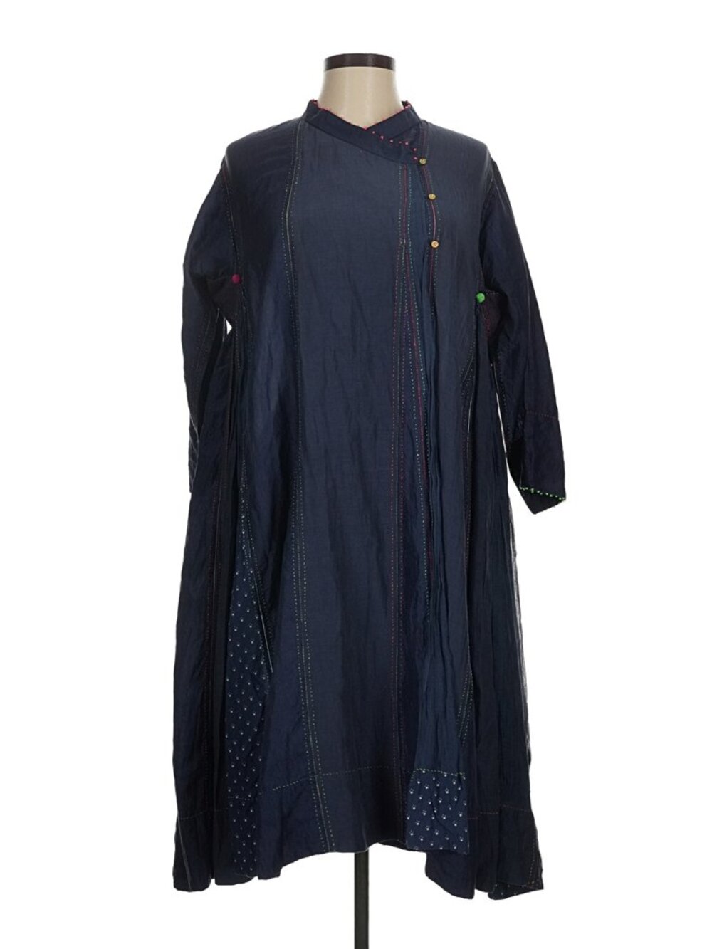 Pero Tunic Wrap Dress in Navy 36 XS - Picture 3 of 5